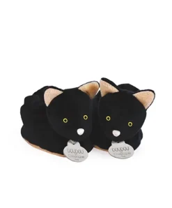 Doudou et Compagnie Chaussons bébé Chat noir - 0-6 mois