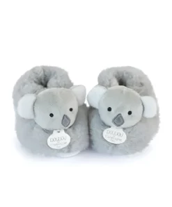 Doudou et Compagnie Chaussons bébé en peluche Koala - Unicef - 0-6 mois