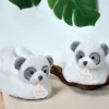 Doudou et Compagnie Chaussons bebe en peluche Panda - Unicef - 0-6 mois