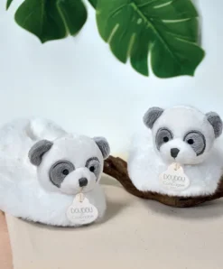 Doudou et Compagnie Chaussons bebe en peluche Panda - Unicef - 0-6 mois