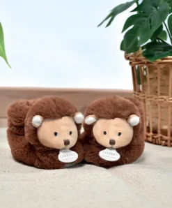 Doudou et Compagnie Chaussons bebe en peluche hérisson - Unicef - 0-6 mois