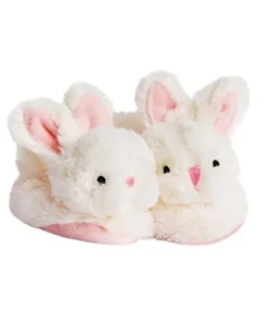 Doudou et Compagnie Coffret cadeau naissance chaussons lapin rose avec hochet - 0/6 mois