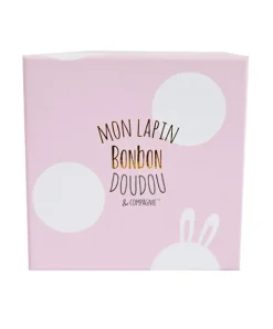 Doudou et Compagnie Coffret cadeau naissance chaussons lapin rose avec hochet - 0/6 mois