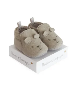 Doudou et Compagnie Coffret chaussons Bébé gris - 0/6 mois
