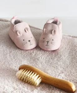 Doudou et Compagnie Coffret chaussons Bébé roses - 0/6 mois