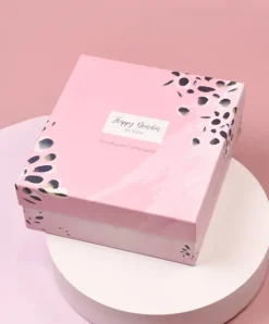 Doudou et Compagnie Coffret Doudou carré Lapin rose - Happy Blush - 25 cm