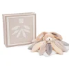 Doudou et Compagnie Coffret Doudou lapin pétales Collector taupe - 28 cm