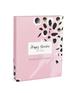 Doudou et Compagnie Coffret Mini Doudou Lapin rose - Happy Blush - 17 cm