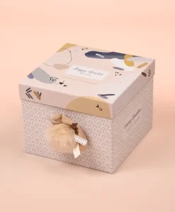 Doudou et Compagnie Coffret Pantin Lapin beige - Happy Wild - 25 cm