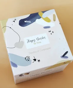 Doudou et Compagnie Coffret Pantin Lapin beige - Happy Wild - 25 cm