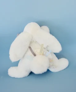 Doudou et Compagnie Coffret Pantin Lapin bleu - Happy Glossy - 25 cm