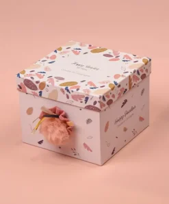 Doudou et Compagnie Coffret Pantin Lapin Vieux rose - Happy Boho - 25 cm