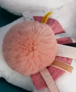 Doudou et Compagnie Coffret Pantin Lapin Vieux rose - Happy Boho - 25 cm