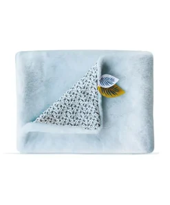Doudou et Compagnie Couverture bébé plaid Douceur Yoca le koala - Bleu - 70 x 100 cm