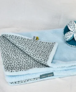 Doudou et Compagnie Couverture bébé plaid Douceur Yoca le koala - Bleu - 70 x 100 cm