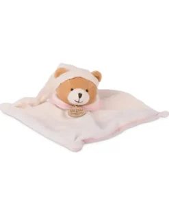 Doudou et Compagnie Doudou 202 - L'Original ! - Doudou plat Ours rose - 25 cm