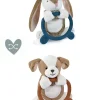 Doudou et Compagnie Doudou anneau de dentition - Hochet - HOULAHOP - terracota-bleu marine