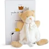 Doudou et Compagnie Doudou attache sucette ours Petit Roi marron - 15 cm