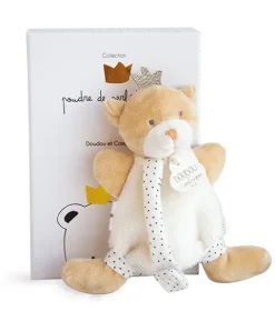 Doudou et Compagnie Doudou attache sucette ours Petit Roi marron - 15 cm