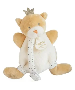 Doudou et Compagnie Doudou attache sucette ours Petit Roi marron - 15 cm
