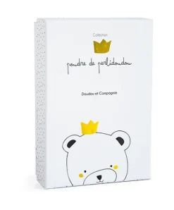 Doudou et Compagnie Doudou attache sucette ours Petit Roi marron - 15 cm
