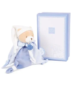 Doudou et Compagnie Doudou attache sucette ours Petit chou - Bleu - 17 cm