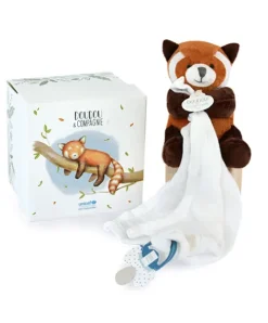Doudou et Compagnie Doudou attache sucette peluche panda roux - 12 cm - Unicef