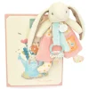 Doudou et Compagnie Doudou attache-sucette - LAPIN CIBOULETTE - 19 cm