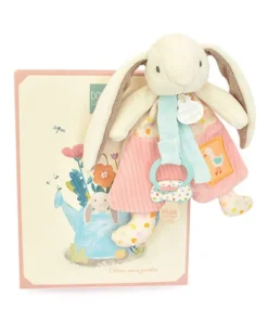 Doudou et Compagnie Doudou attache-sucette - LAPIN CIBOULETTE - 19 cm