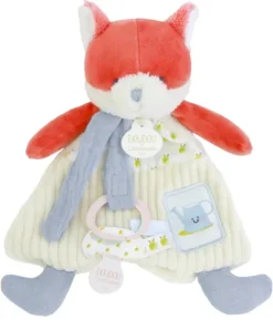 Doudou et Compagnie Doudou attache-sucette Renard Romarin - 19 cm
