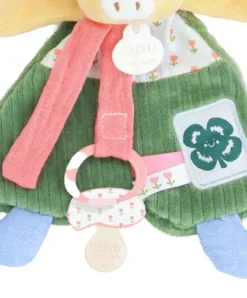 Doudou et Compagnie Doudou attache-sucette Vache Anette - 19 cm