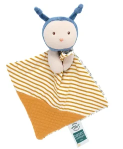 Doudou et Compagnie Doudou bébé abeille Pollen en coton BIO - 20 cm - modèle aléatoire