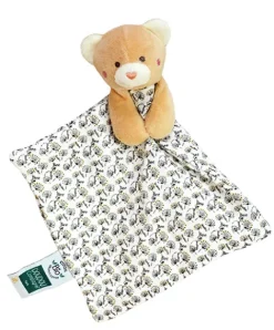 Doudou et Compagnie Doudou bébé ours en coton BIO - 20 cm - modèle aléatoire