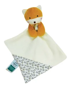 Doudou et Compagnie Doudou bébé renard en coton BIO - 20 cm - modèle aléatoire