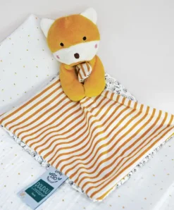 Doudou et Compagnie Doudou bébé renard en coton BIO - 20 cm - modèle aléatoire