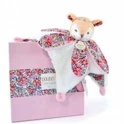 Doudou et Compagnie Doudou FAON blanc avec pétales - BOH'AIME -