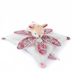 Doudou et Compagnie Doudou FAON blanc avec pétales - BOH'AIME -