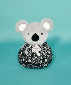 Doudou et Compagnie Doudou Koala gris - Cocon - Balle d'éveil - 3 EN 1 - 25 cm