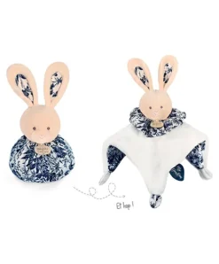 Doudou et Compagnie Doudou Lapin beige - Cocon - Balle d'éveil - 3 EN 1