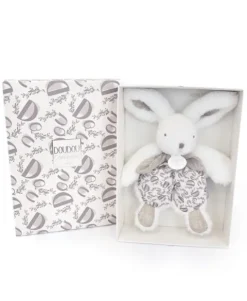 Doudou et Compagnie DOUDOU® lapin blanc - Doudou plat - 18 cm