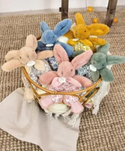 Doudou et Compagnie DOUDOU® lapin blanc - Doudou plat - 18 cm