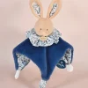 Doudou et Compagnie Doudou Lapin bleu - Cocon - Balle d'éveil - 3 EN 1