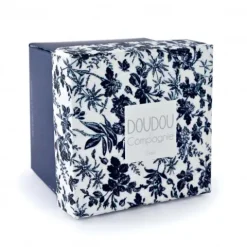 Doudou et Compagnie Doudou LAPIN bleu Marine avec mouchoir - BOH'AIME -