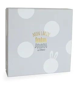 Doudou et Compagnie Doudou Lapin Bonbon Taupe - 26 cm