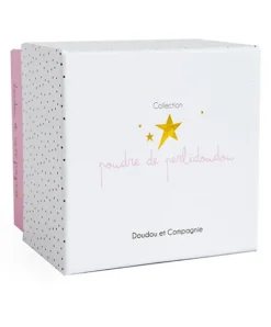 Doudou et Compagnie Doudou lapin mouchoir rose lapin étoile - 10 cm