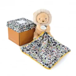 Doudou et Compagnie Doudou LION jaune avec mouchoir - BOH'AIME -