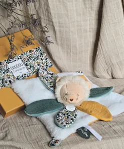 Doudou et Compagnie Doudou LION avec pétales - BOH'AIME - 27 cm
