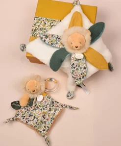 Doudou et Compagnie Doudou LION avec pétales - BOH'AIME - 27 cm