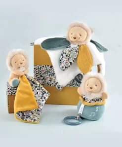 Doudou et Compagnie Doudou LION avec pétales - BOH'AIME - 27 cm