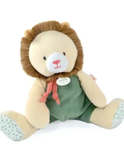 Doudou et Compagnie Doudou Lion beige et vert - 30 cm